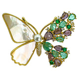 Broșă Golden Mosaic Butterfly