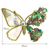 Broșă Golden Mosaic Butterfly