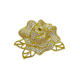 Broșă Golden Crystal Rose