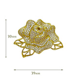 Broșă Golden Crystal Rose