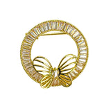 Broșă Golden Butterfly Circle