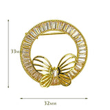 Broșă Golden Butterfly Circle