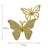 Broșă Golden Butterfly Duo