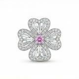 Broșă Silver Pink Clover