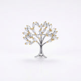 Broșă Silver Crystal Tree