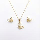 Set Golden Crystal Butterfly